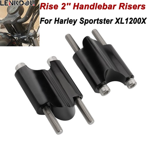 Black handlebar risers - 1'',
