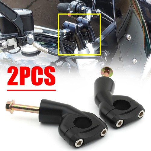 Black handlebar bar risers kit - bar,